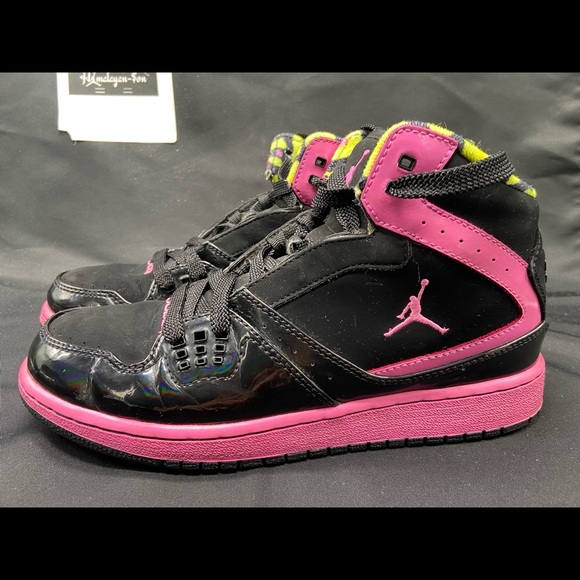 Jordan Shoes Nike Air Jordan Flight 209 Girls Pinkblack 374452062 Size 6y Women Sz 75 Poshmark